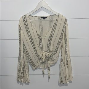 American Eagle Front-tie Festival Top